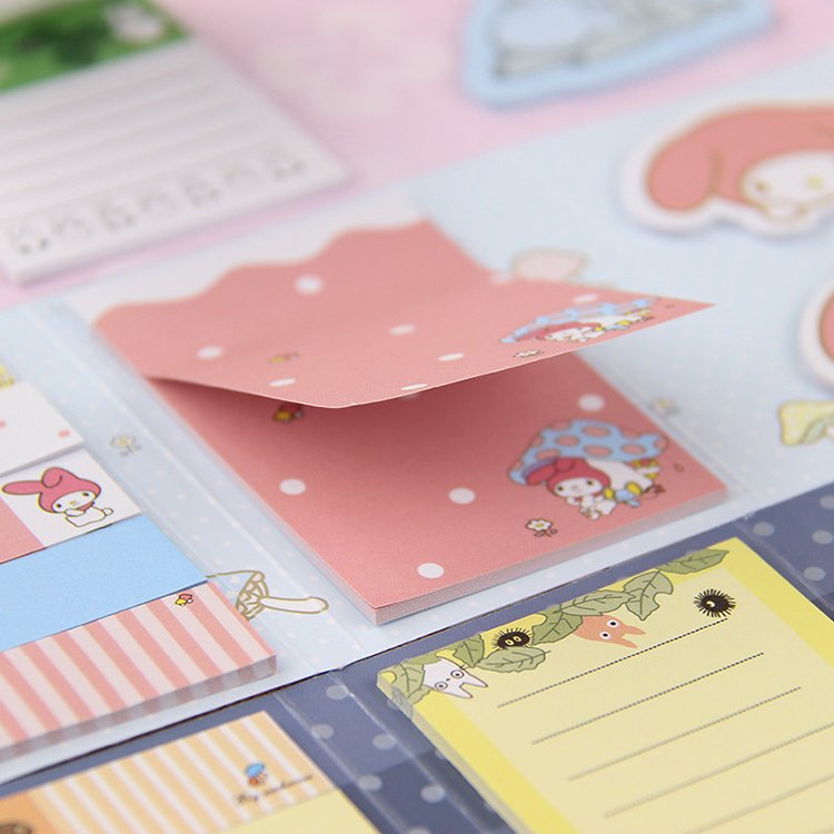 Custom 6 folding bookmark gift stationery memo pad with cover