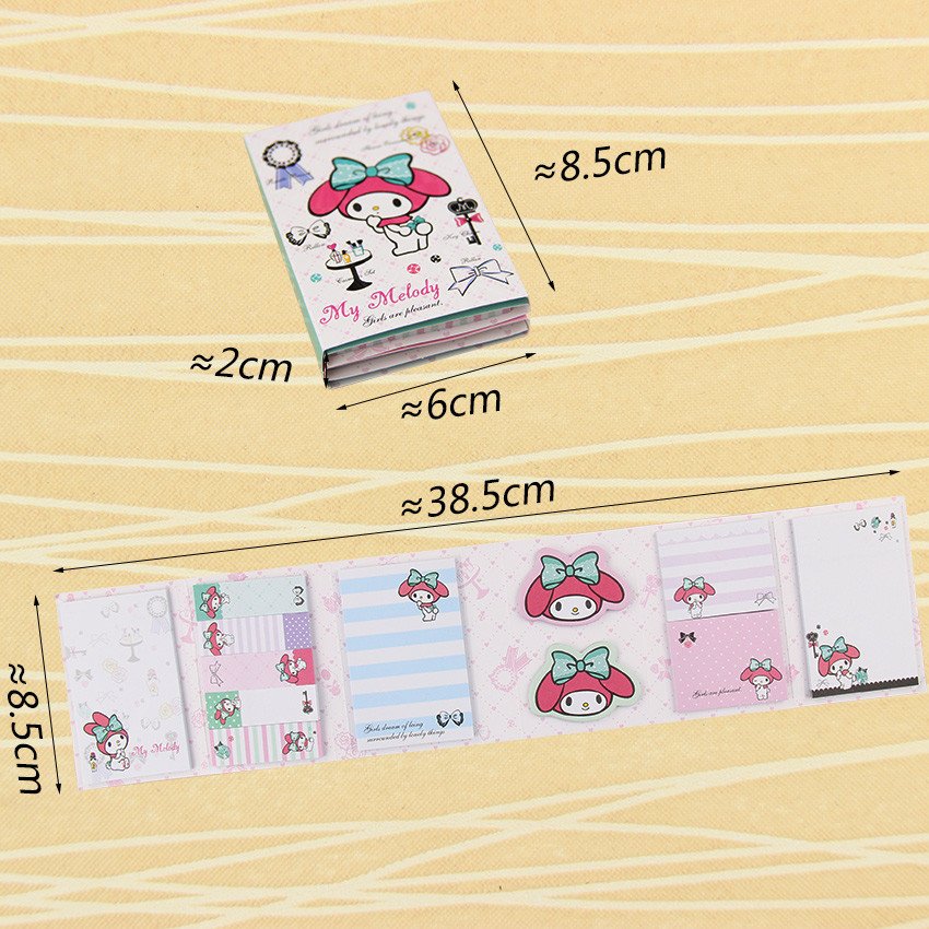 Custom 6 folding bookmark gift stationery memo pad with cover