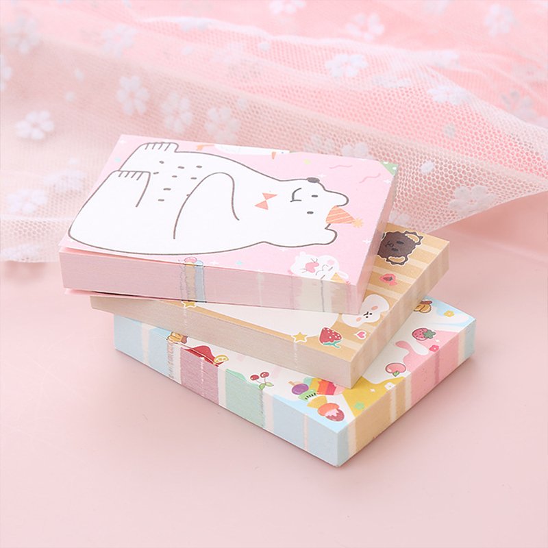 Custom Korean Cute Animal Stationary Sticky Note Memo Pad Printing