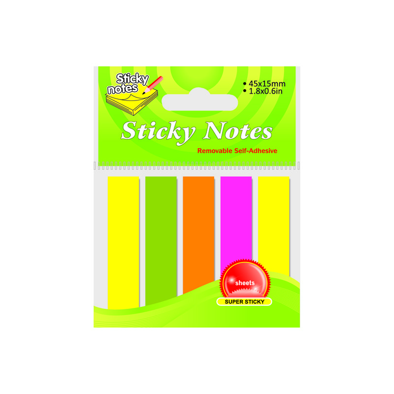 Flag shaped assorted colorful paper page marker sticky notes