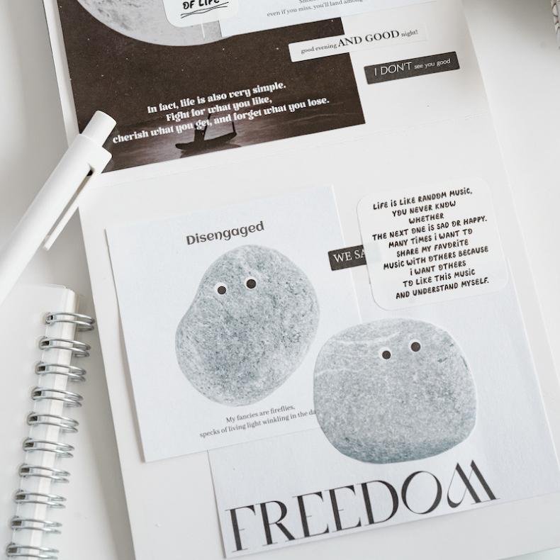 Cute Rock Pet Sticky Note Eco-friendly Student Gift Stationery Memo Pad Note Decoration Sticker Custom Sticky Note With Logo