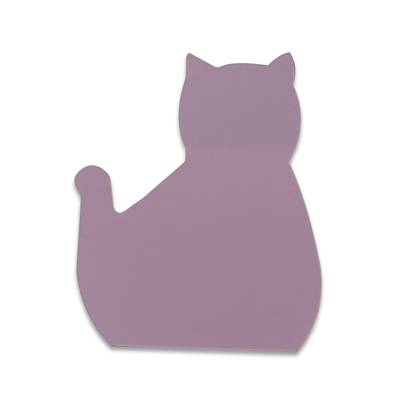 New waterproof transparent special-shaped sticky notes creative PET solid color heart-shaped cute cat memo pad