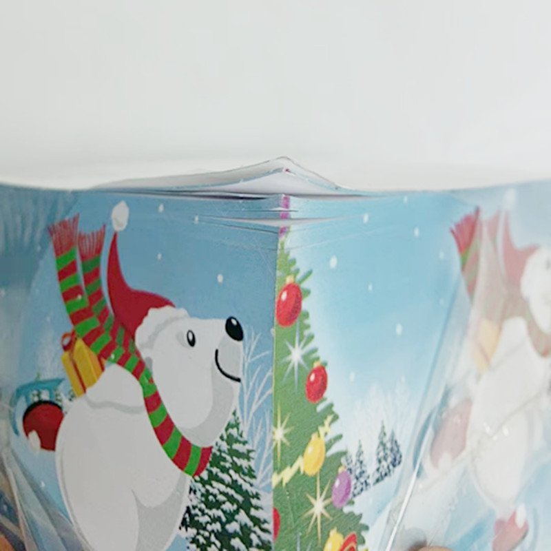 Hot Selling Simple Style Christmas Gift Square Memo Pad Block With Side Printing
