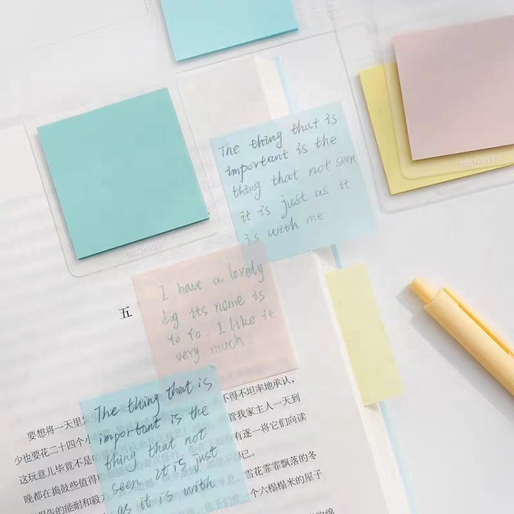 Professional Sticky Note Bulk Customized School Supplies Transparent Sticky Notes Stationery Sticky Note