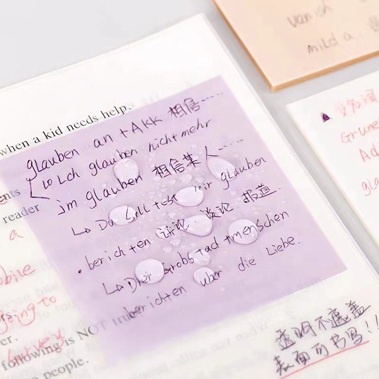 Professional Sticky Note Bulk Customized School Supplies Transparent Sticky Notes Stationery Sticky Note