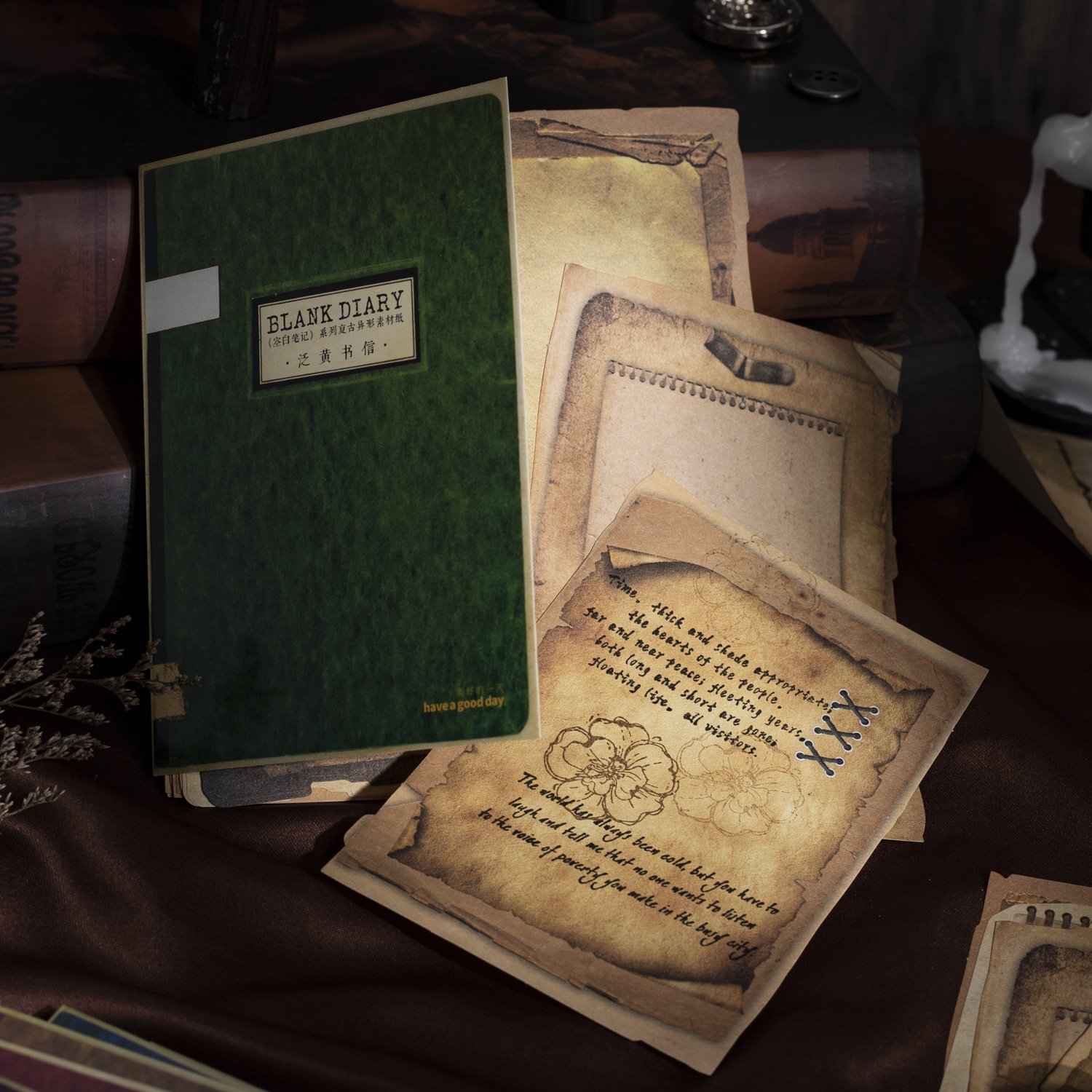 30 Pieces Material Paper Blank Notebook Series Garbage Notebook Retro Special-Shaped Materials into 6 models