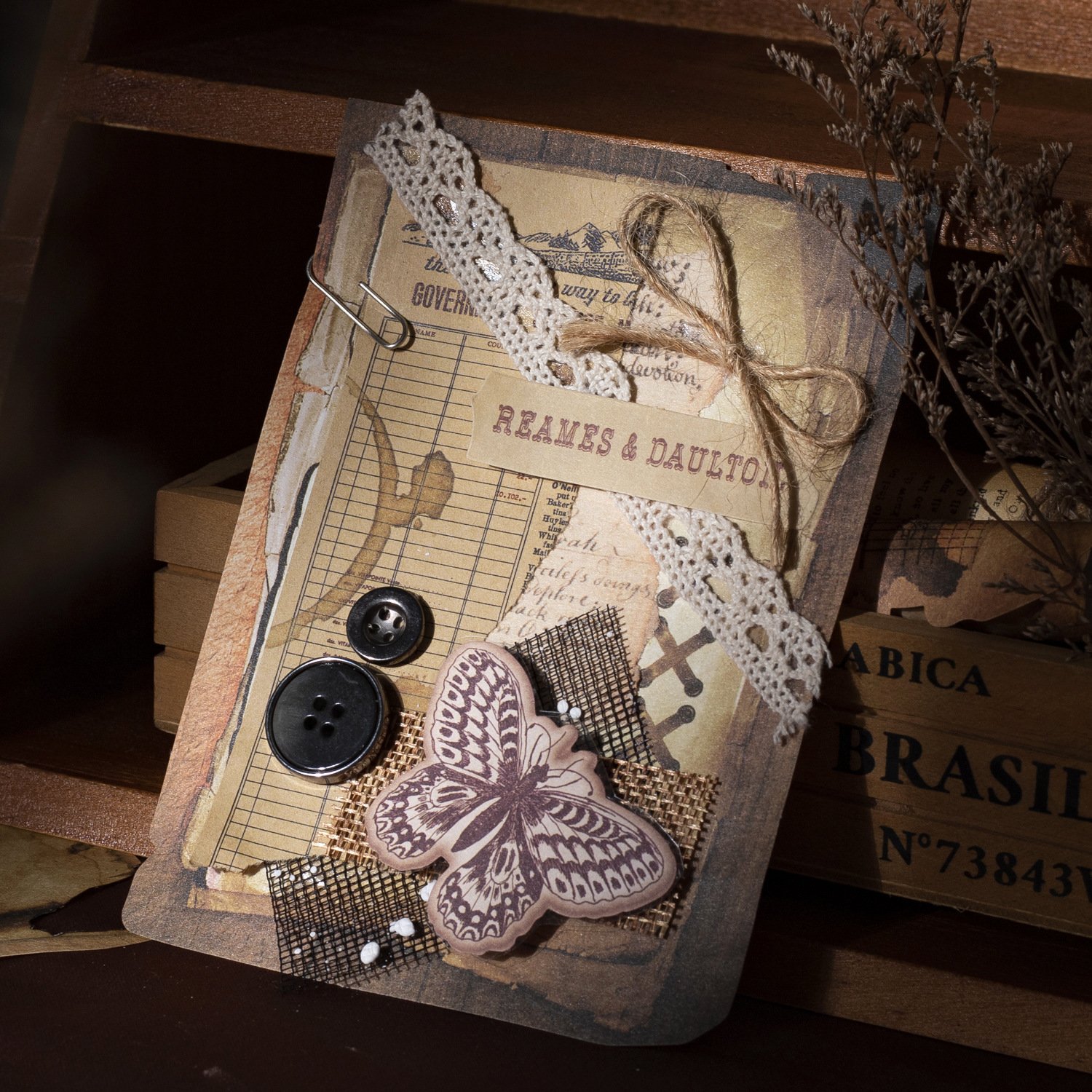 30 Pieces Material Paper Blank Notebook Series Garbage Notebook Retro Special-Shaped Materials into 6 models