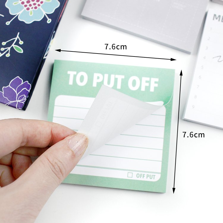 Papeleria customized paper pad self-adhesive memo pad for gift