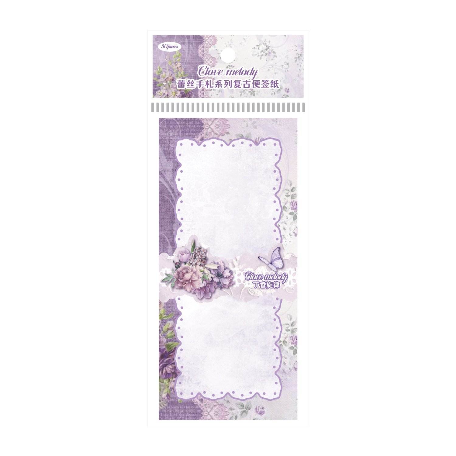 30 sheets per pack lace handwritten note series vintage exquisite handbook DIY material decoration bottoming 6 models