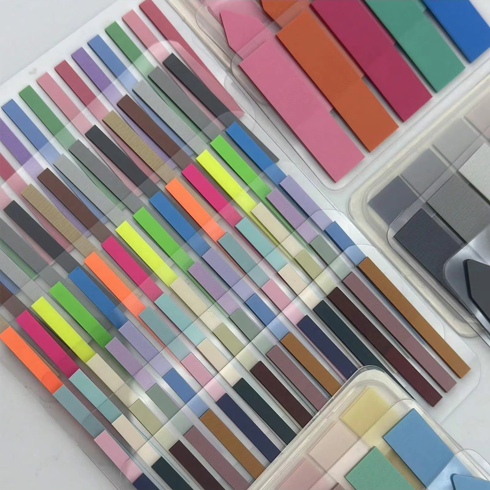4pcs/8pcs color index sticker Morandi Student Notepad Office markers indicate transparent Posted it document book reading labels