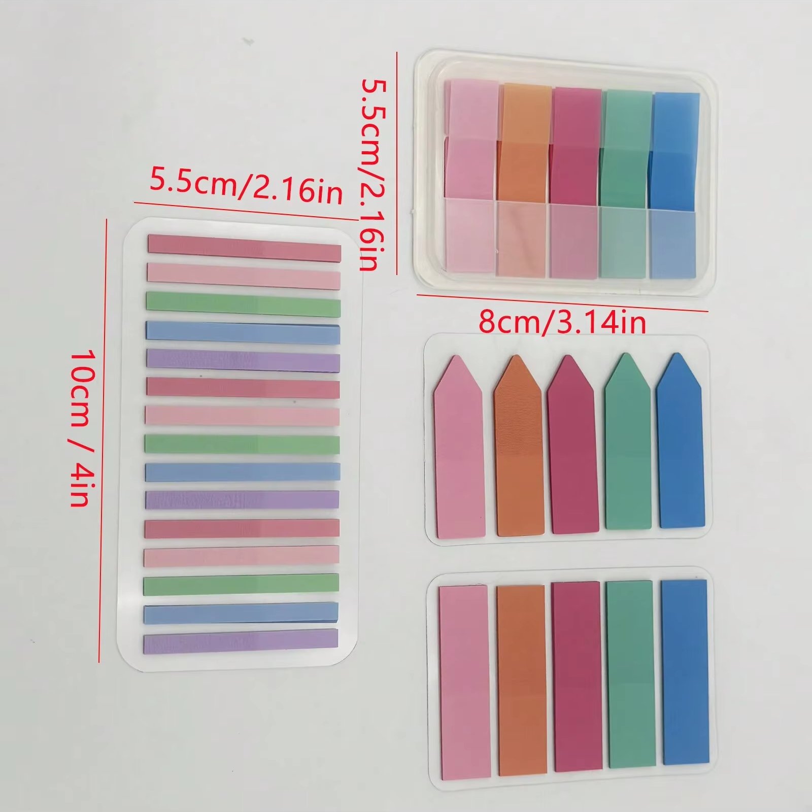 4pcs/8pcs color index sticker Morandi Student Notepad Office markers indicate transparent Posted it document book reading labels