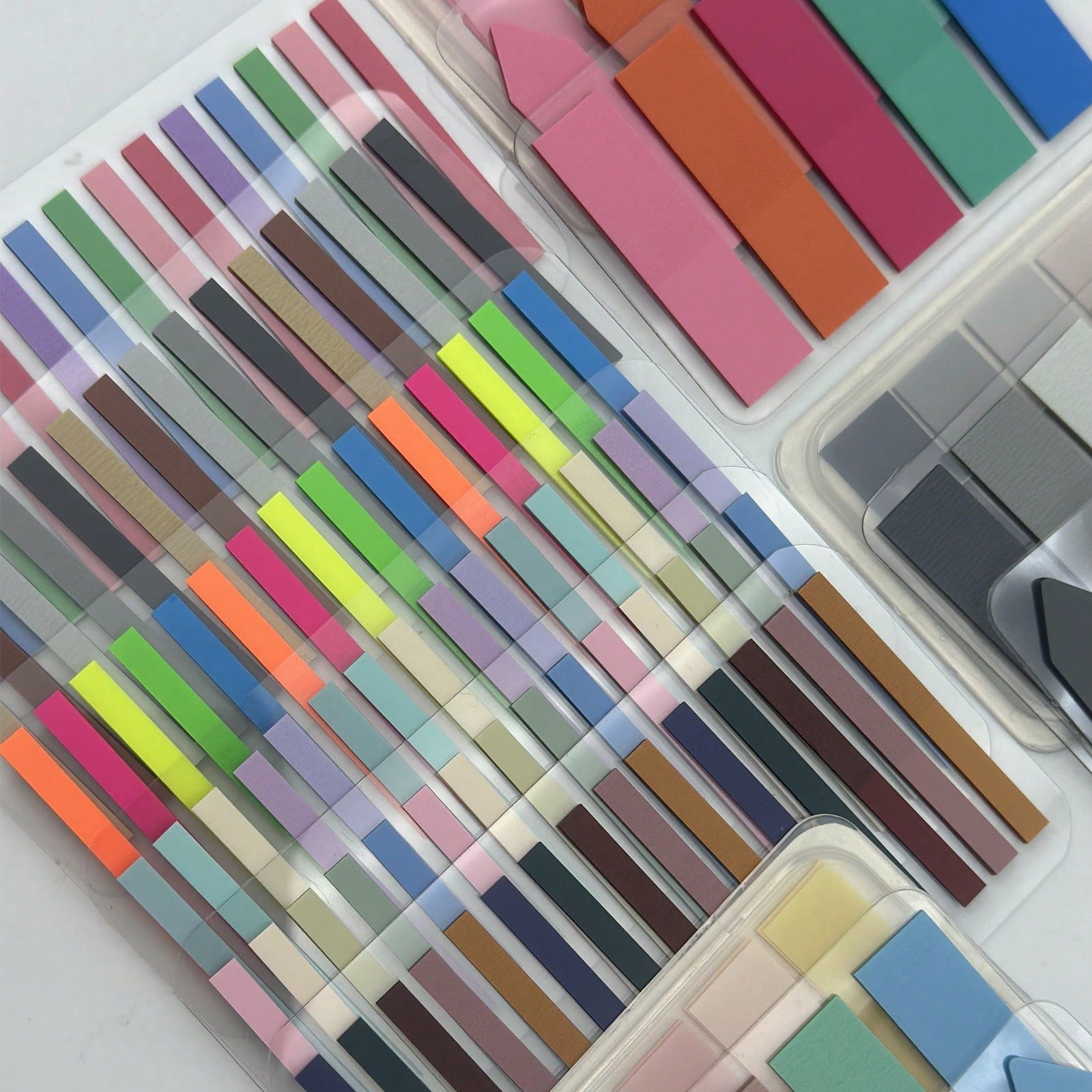 4pcs/8pcs color index sticker Morandi Student Notepad Office markers indicate transparent Posted it document book reading labels