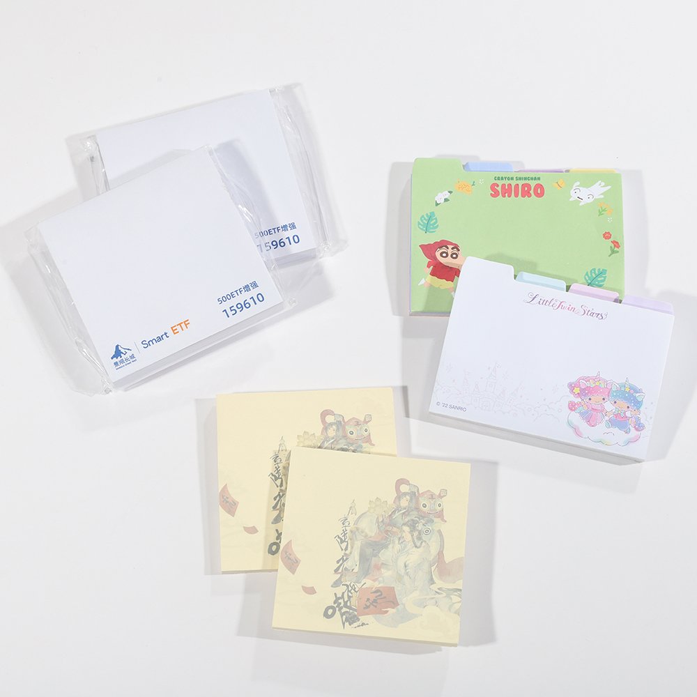 reusable kawaii memo pads paper custom printed sticky notes for office