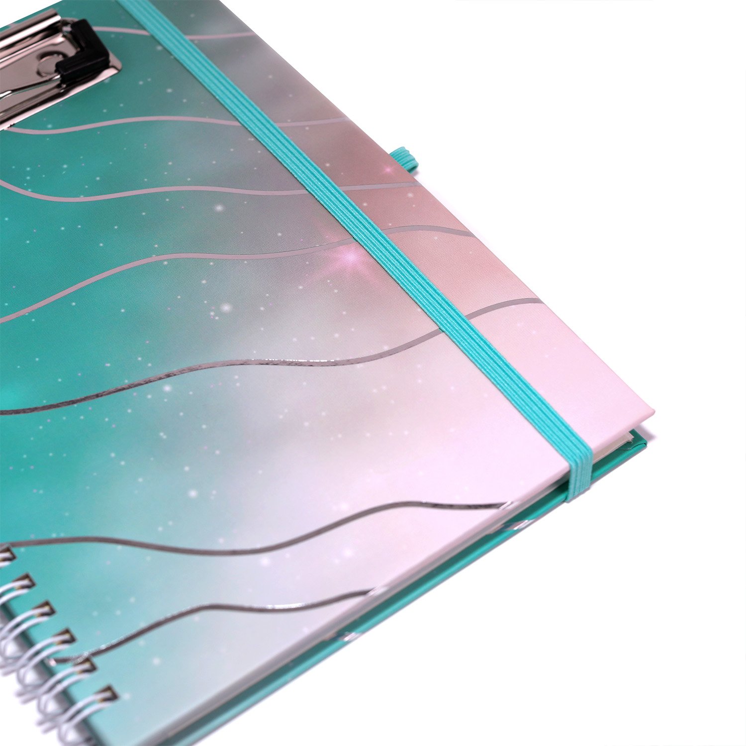 2025 New Design A5 Spiral Journal with Replaceable Memo Pad Milky Way Folder Planner