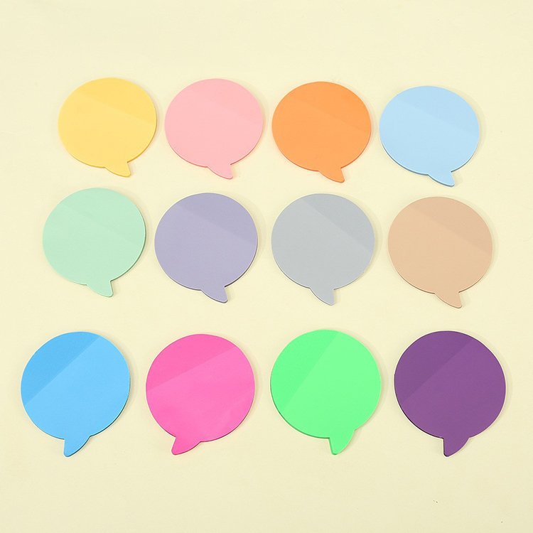 Factory customized school stationery Eco paper printing different shaped die cut sticky notes cute mini memo pad