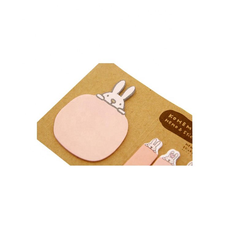 Wholesale Creative Stationery Kawaii Cartoon Kraft Non-sticky Notes for Students with Custom Logo