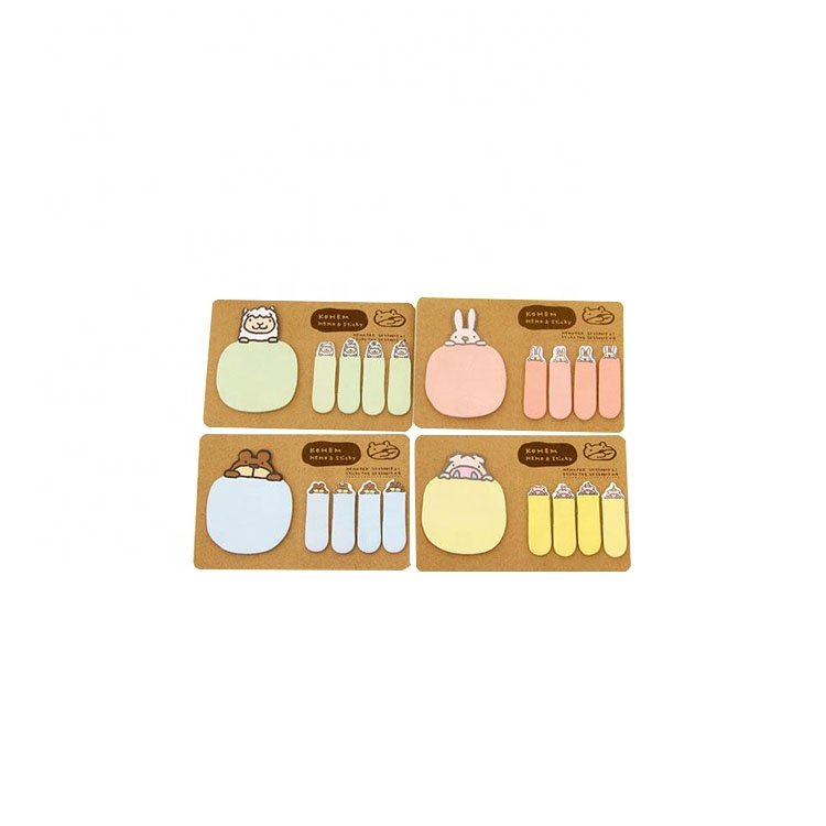 Wholesale Creative Stationery Kawaii Cartoon Kraft Non-sticky Notes for Students with Custom Logo