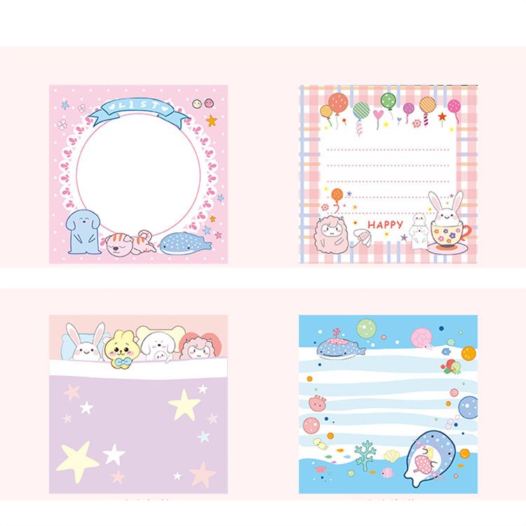 Korea Cute Portable Die Cut Anime Sticky Notes Custom Memo Pad