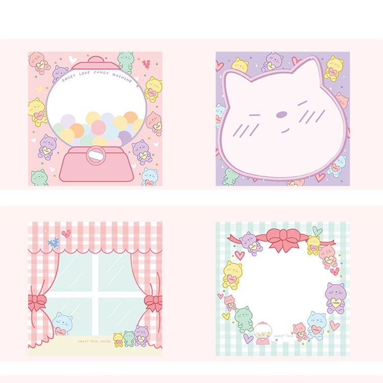 Korea Cute Portable Die Cut Anime Sticky Notes Custom Memo Pad