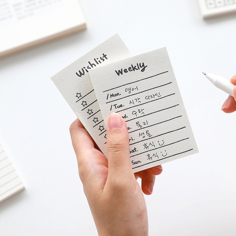 50 Sheets Creative Daily Schedule Memo pad To Do List Time Sticky Notes Schedule Planner Office School Supplies Stationery