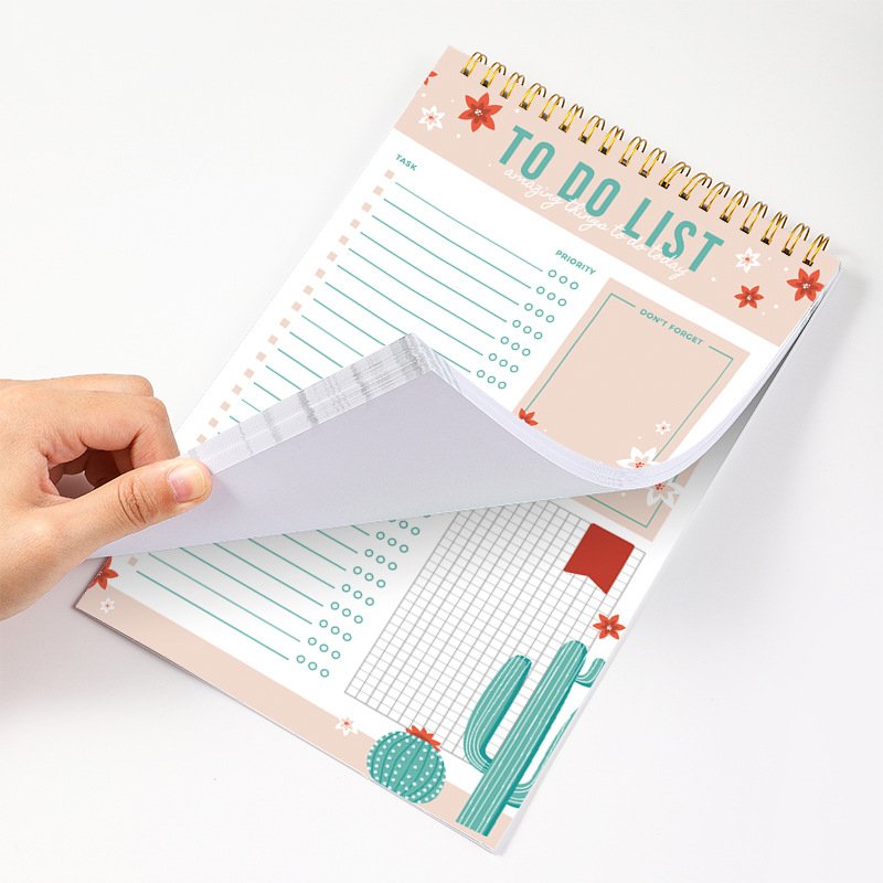 Custom Printing A1 A2 A3 A4 Cute Daily Tear off To do list Memo Notepad