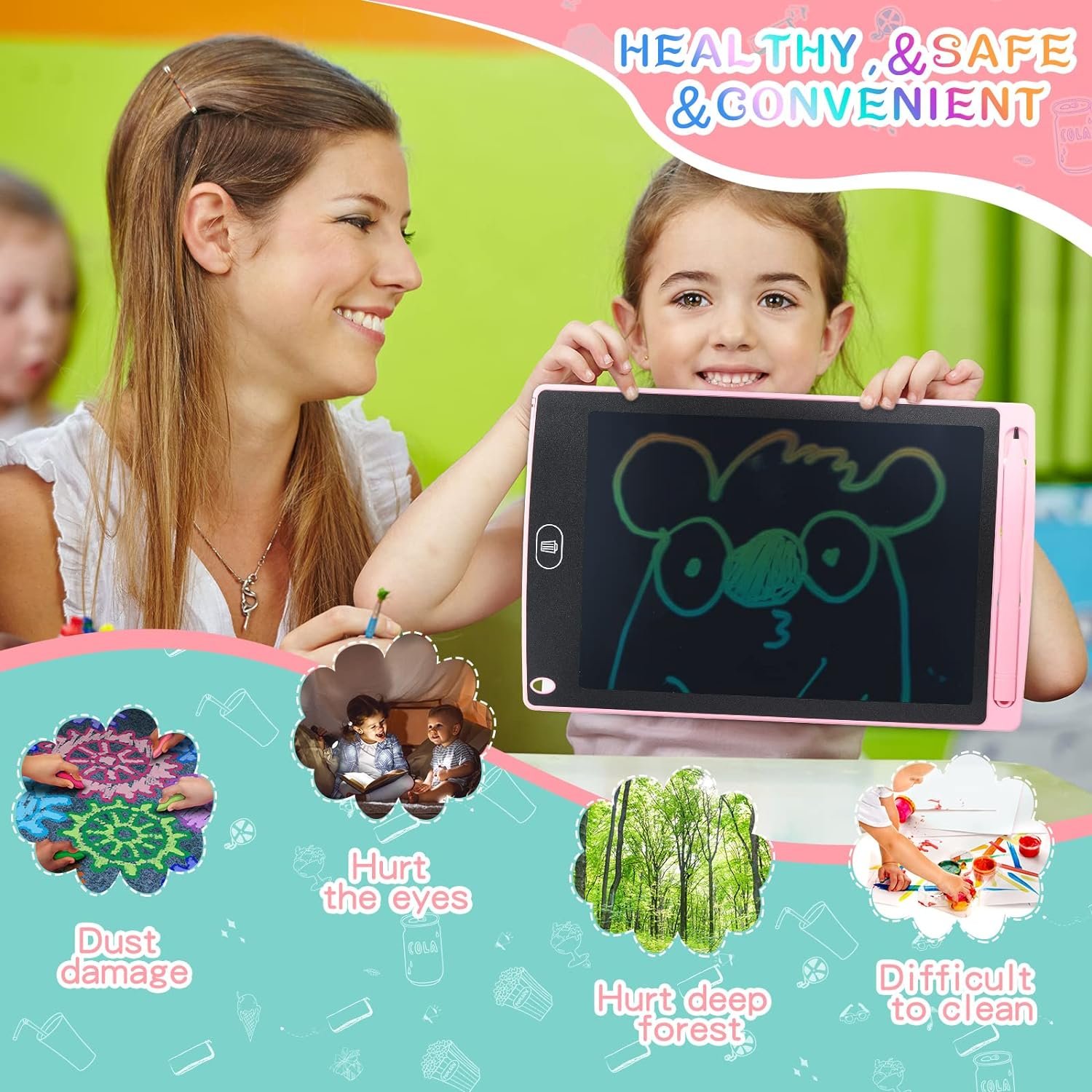 LOW PRICE 8.5/85 Inch digital drawing board doodle pad educational LCD writing tablet graphics drawing writing tablet for kids