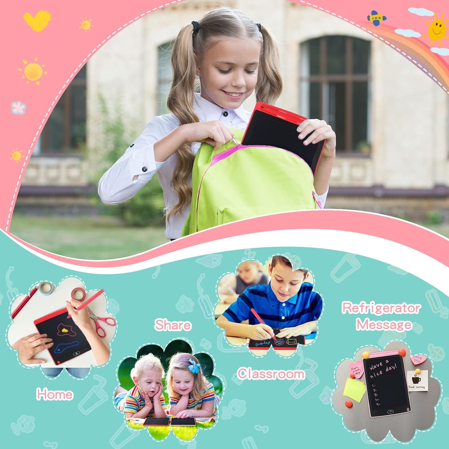 LOW PRICE 8.5/85 Inch digital drawing board doodle pad educational LCD writing tablet graphics drawing writing tablet for kids