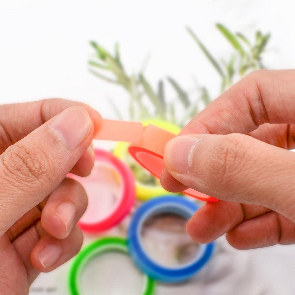 Highlighter Tape Transparent Marking Sticker 5 Roll Removable Fluorescent Colored Tags Sticky Memo Pad Invisible Tape