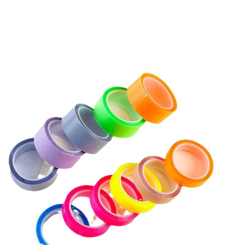 Highlighter Tape Transparent Marking Sticker 5 Roll Removable Fluorescent Colored Tags Sticky Memo Pad Invisible Tape