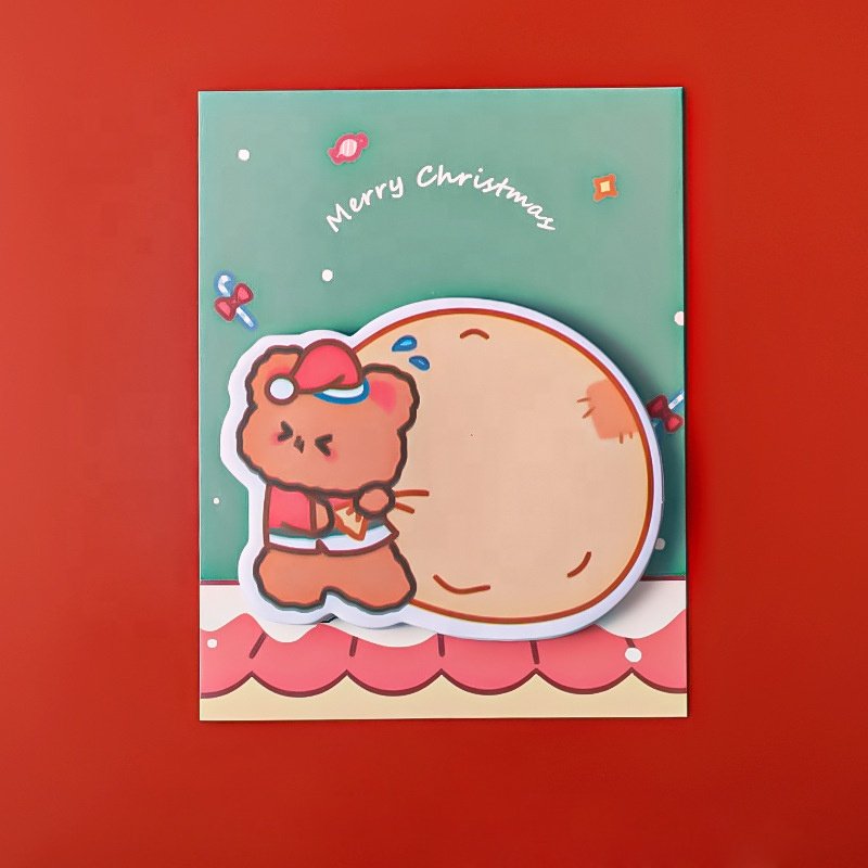 Cute Cartoon Pattern Student Self Cartoon Christmas Note Adhesive Cross Border Christmas Paper Sticky Notes