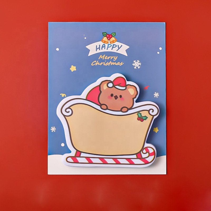 Cute Cartoon Pattern Student Self Cartoon Christmas Note Adhesive Cross Border Christmas Paper Sticky Notes