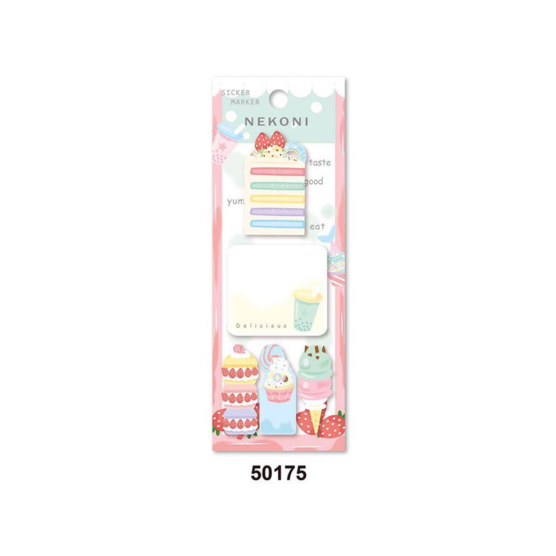 Nekoni Sticky Notepads Sticky Notes Memo Pad Self-Stick Note Pads Paper Index Bookmark for Memo Pearlescent Note Pad Page Marker