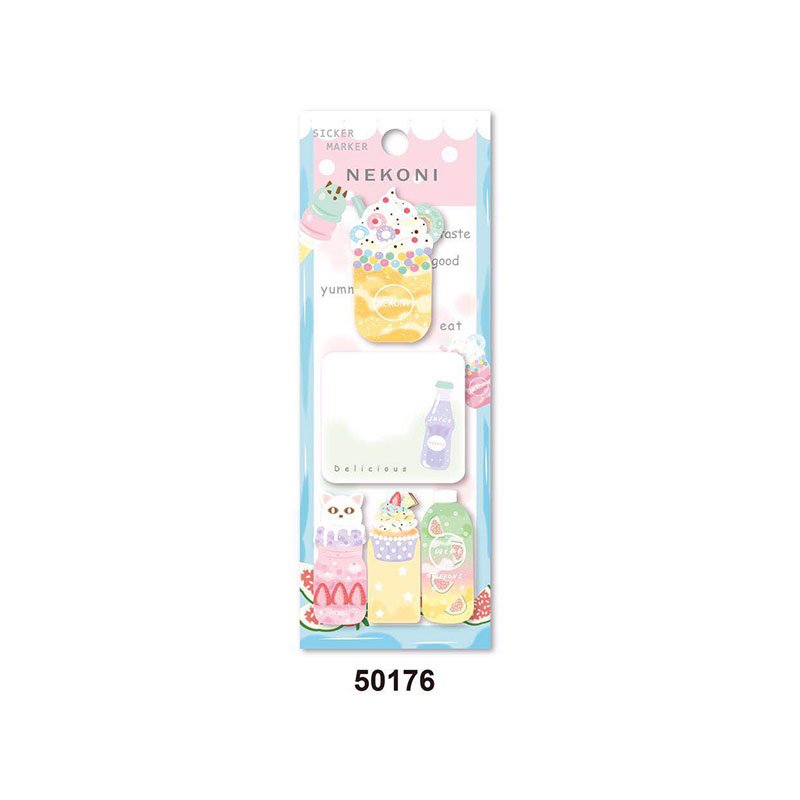 Nekoni Sticky Notepads Sticky Notes Memo Pad Self-Stick Note Pads Paper Index Bookmark for Memo Pearlescent Note Pad Page Marker
