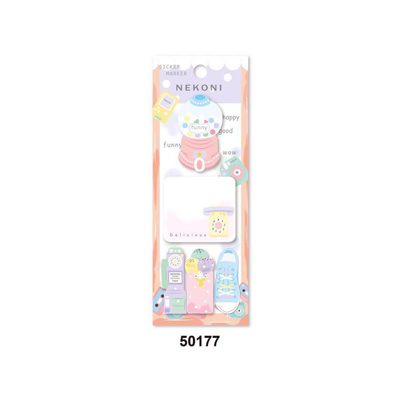Nekoni Sticky Notepads Sticky Notes Memo Pad Self-Stick Note Pads Paper Index Bookmark for Memo Pearlescent Note Pad Page Marker