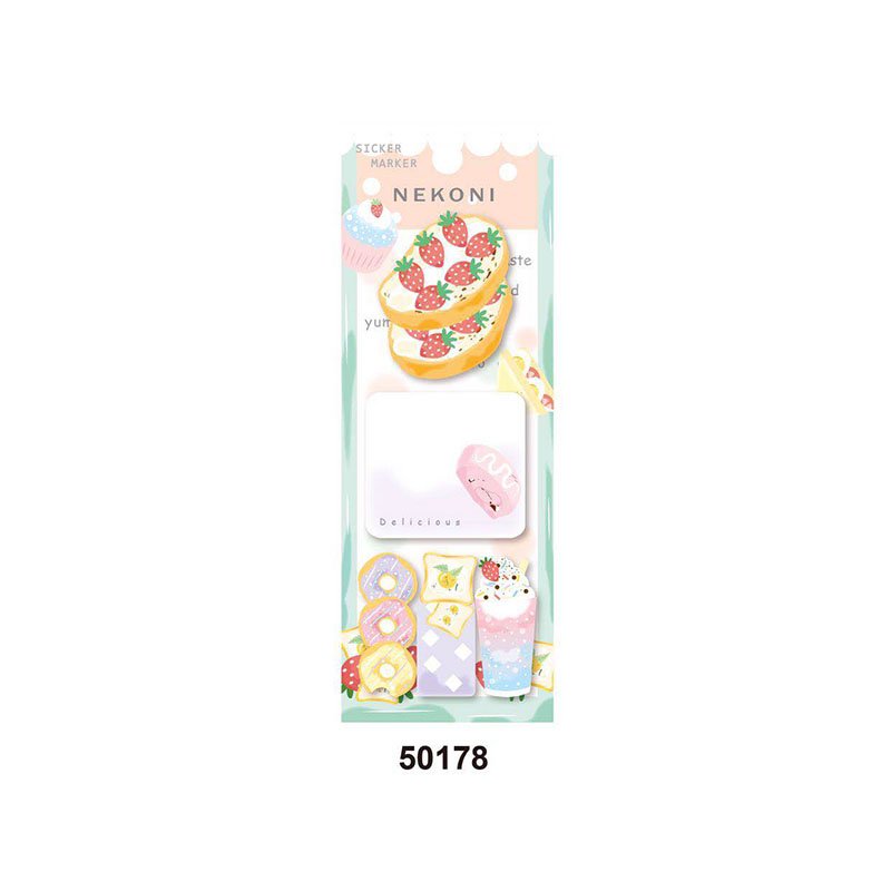 Nekoni Sticky Notepads Sticky Notes Memo Pad Self-Stick Note Pads Paper Index Bookmark for Memo Pearlescent Note Pad Page Marker