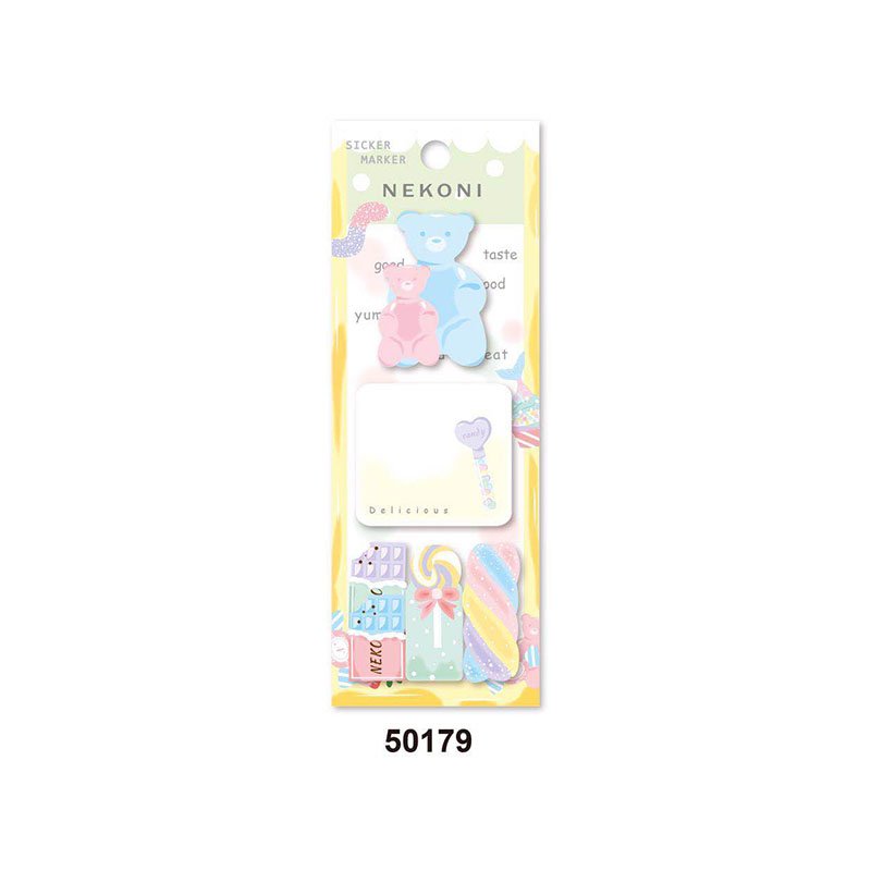 Nekoni Sticky Notepads Sticky Notes Memo Pad Self-Stick Note Pads Paper Index Bookmark for Memo Pearlescent Note Pad Page Marker