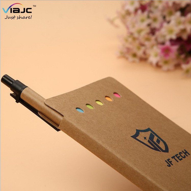 customized notebook sticky notes Self-Adhesive colored sticker bookmark notepad memo pad with pen set logo printing
