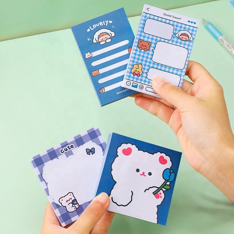 Mexico Best Selling Office Supplies Stationery Items List With Cheap Price Promotion Cartoon Kawaii Colorful Paper Sticky Notes