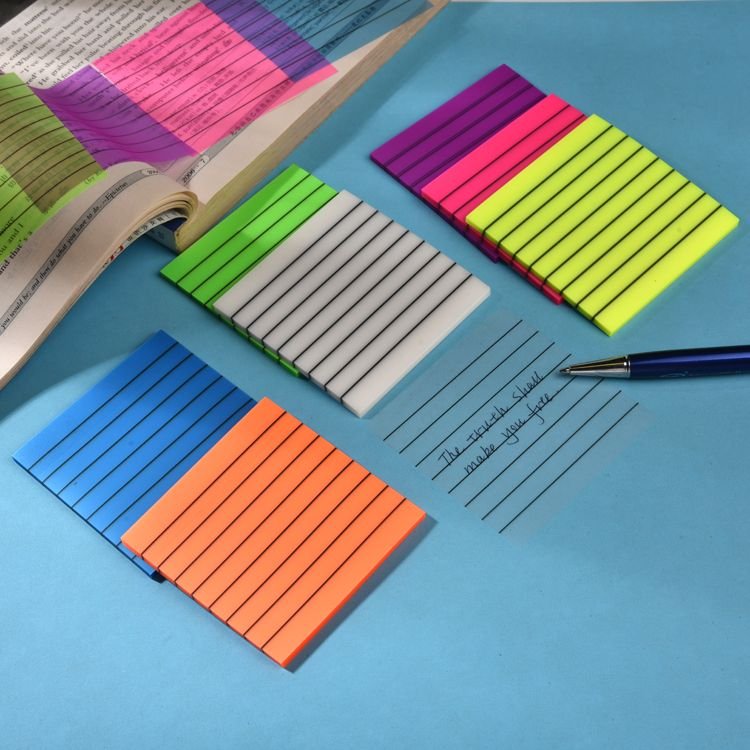 Transparent PET Material High-Value Magnetic Memo Pad Sticky Note Notepad for Student and Office Stationery for School Use