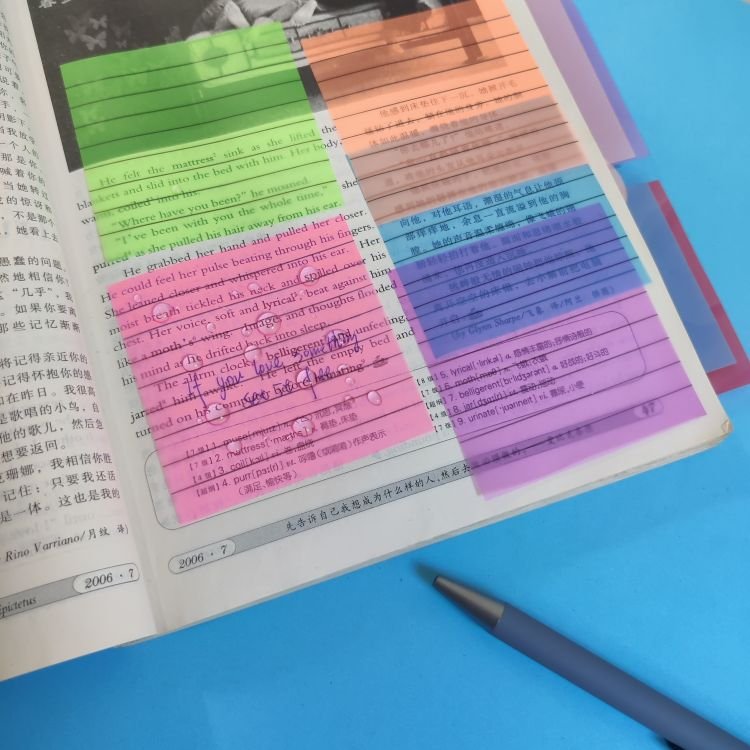 Transparent PET Material High-Value Magnetic Memo Pad Sticky Note Notepad for Student and Office Stationery for School Use