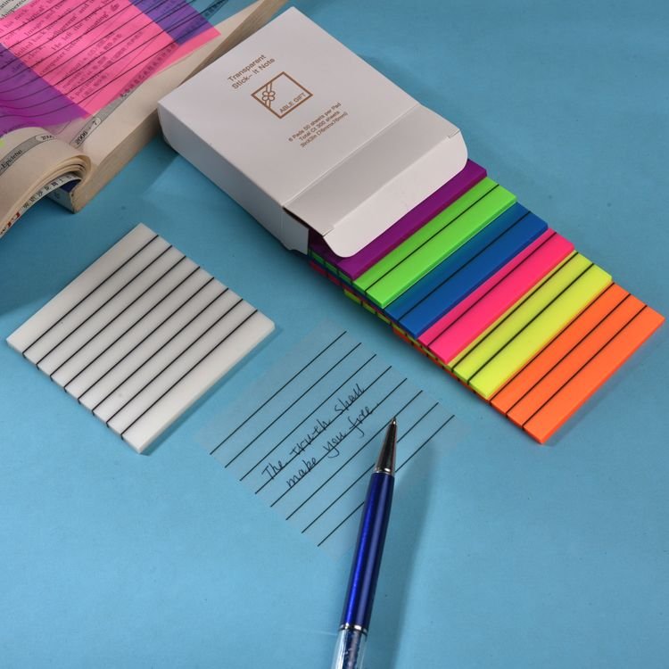 Transparent PET Material High-Value Magnetic Memo Pad Sticky Note Notepad for Student and Office Stationery for School Use