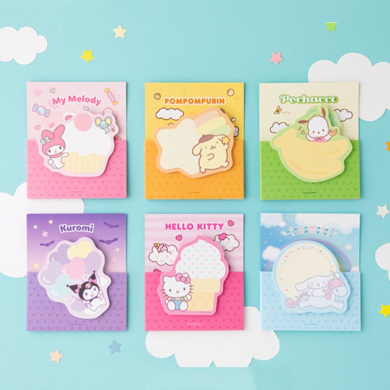 Sanrio Creative Double-Layer Notes Special-Shape Hand Account Paper Cards Wholesale Cute Style Notes