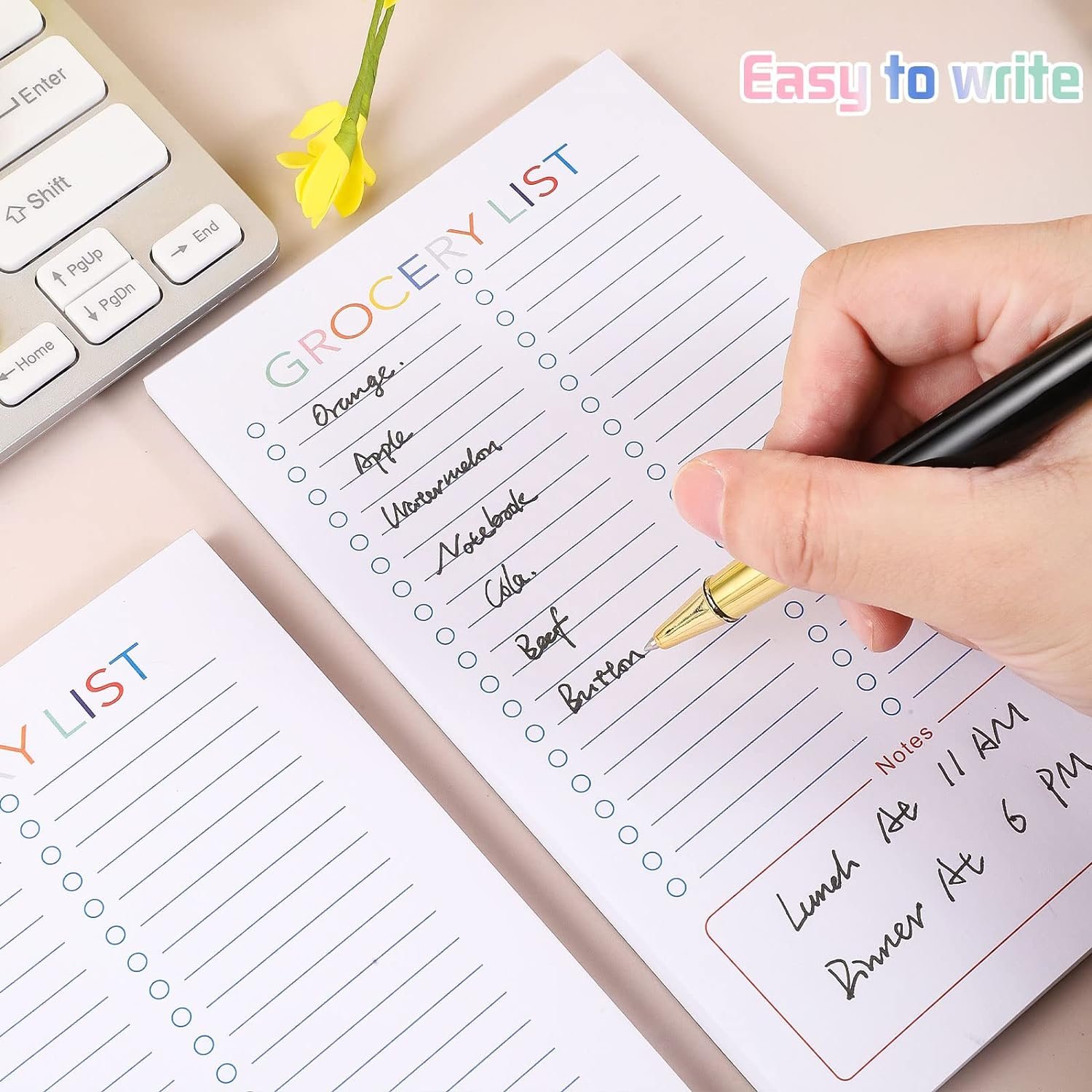 Grocery LIST Shopping list magnetism note pad Writing pad Refrigerator magnet Fun Memo list magnetic notepad customizable