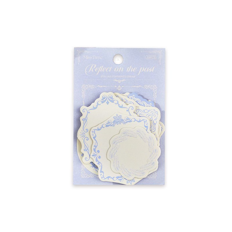 30 Pieces/Pack Embossed Note Book Memories of the Past Series Retro Writing Collage Backing Paper