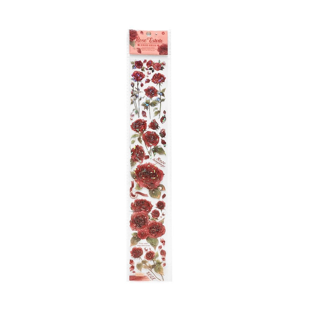 PET Tape Rose Manor Flower Materials Stickers 4 journal planner scrapbook paper book journal stickers scrapbooking supplies