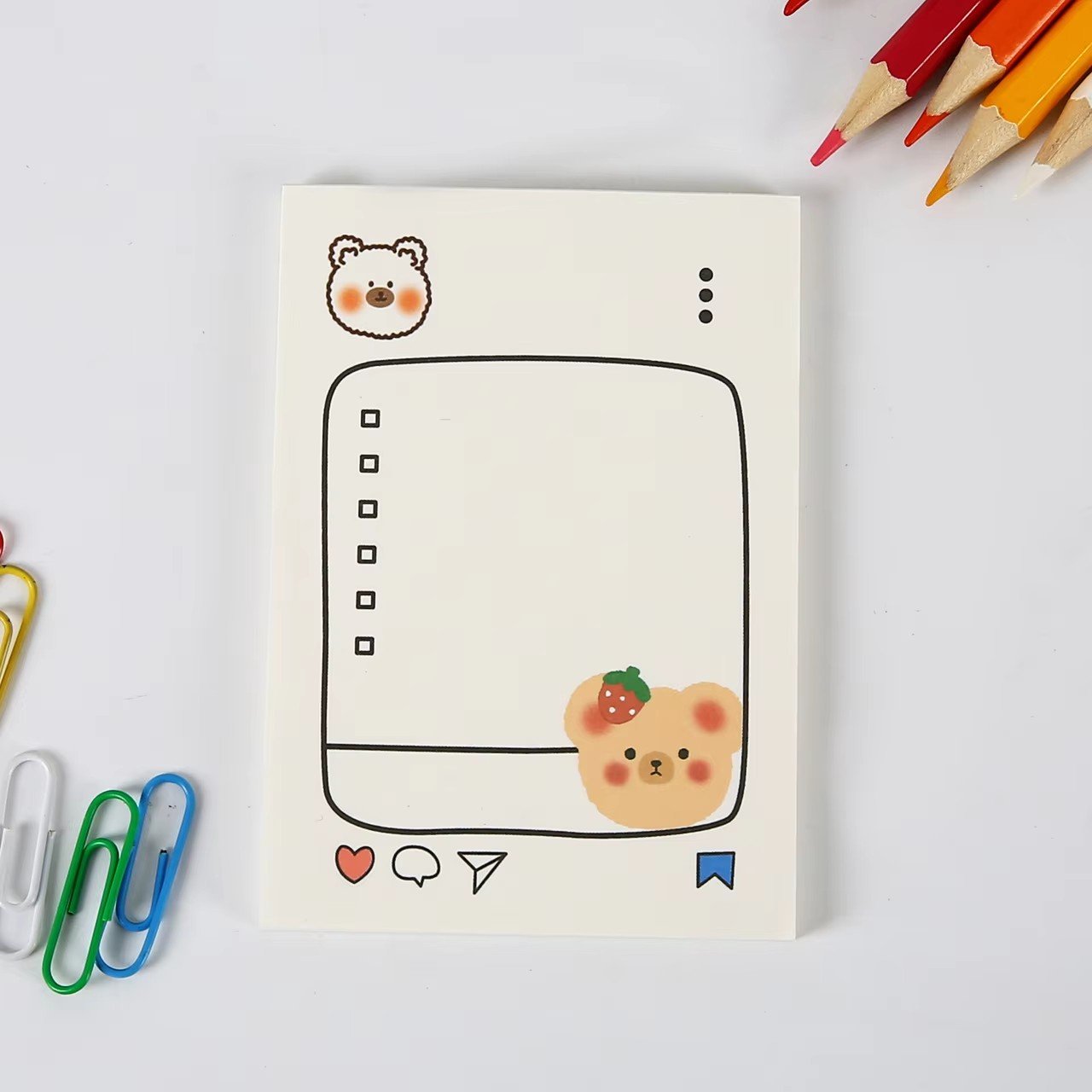 Manufacturer Mini Lined Bulk Custom School Supplies Creative Cute Stationary Cartoon Style Kawaii Sticky Note Memo Pad Notebook