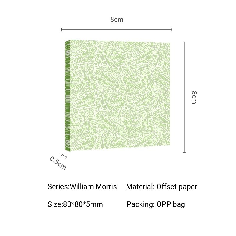 50 Sheets/Set Retro Art Painting Series Memo Pad(Series:William Morris and Traditional)