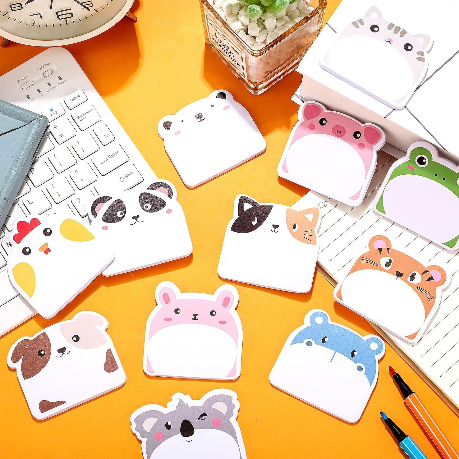 Cartoon animal theme Notepad custom self-adhesive Sticky note Message note Irregular shape Decorative sticker