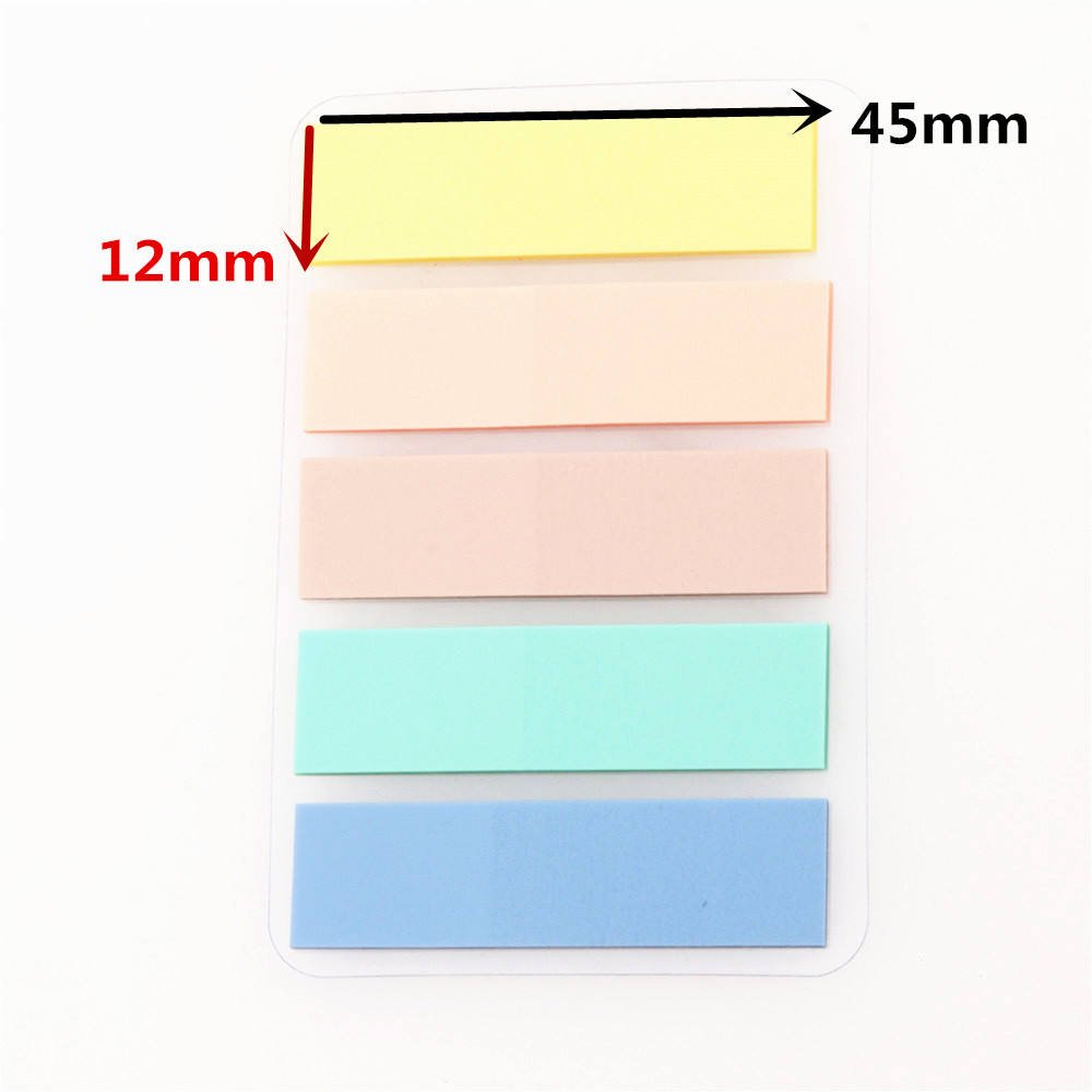 Morandi Color Customized Bookmark Marker Plastic Box Packaging Set Sticky Note Tab PET Waterproof Planner Stickers Index Tabs