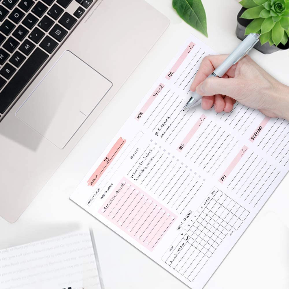 Daily Plan Magnetic Memo Pad Creative Business and Student Stationery Paper Office Supplies for Desktop Schedule Note-taking